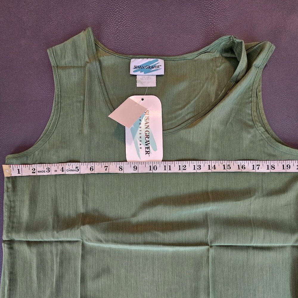 Vintage Susan Graver Green Tank Top